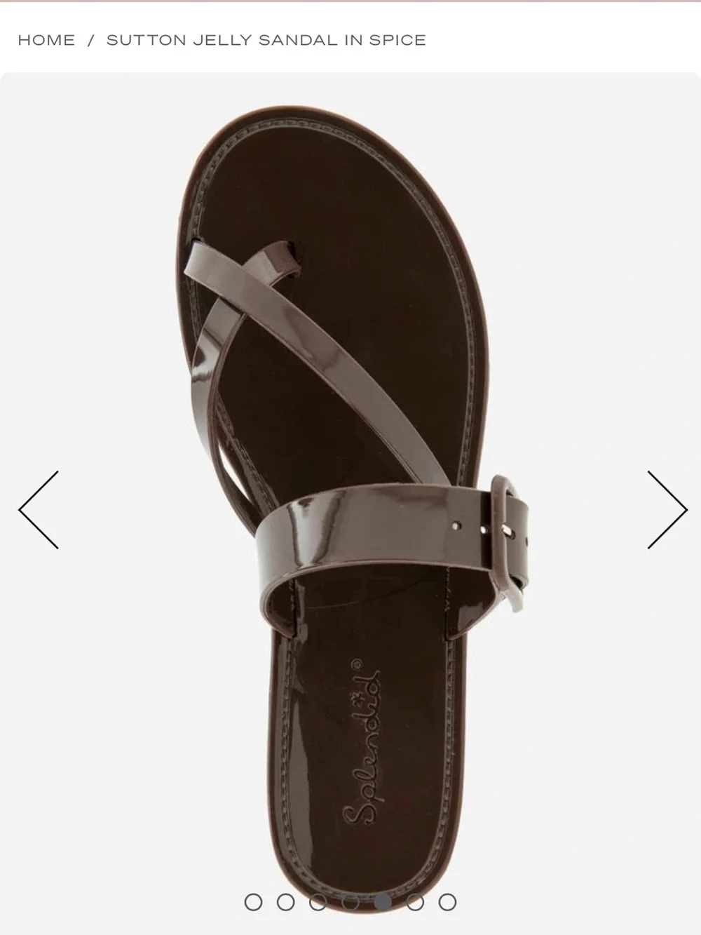 Splendid Sutton Jelly Slide Sandal in Spice Brown